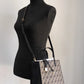 Marc Jacobs Mini Grind Signet Printed Leather Crossbody Tote Handbag Purse