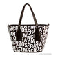 Marc Jacobs Small Black White Monogram Print Saffiano Leather Tote Crossbody Bag
