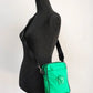 Versace Small Bright Green Nylon Fabric Medusa Crossbody Messenger Bag Purse