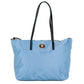 Versace Portuna Medusa Medium Cornflower Blue Nylon Leather Tote Bag Purse
