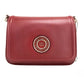 Marc Jacobs Medium Metal Signet Syrah Smooth Leather Flap Crossbody Purse Bag