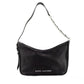 Marc Jacobs Tempo Small Black Smooth Leather Hobo Convertible Shoulder Bag Purse