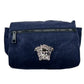 Versace Medusa Navy Nylon Belt Bag Waist Fanny Pack Purse