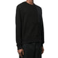 Black Cotton Sweatshirt