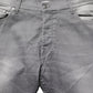 Gray Washed Mid Waist Straight Men Denim Trouser Jeans