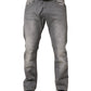 Gray Washed Mid Waist Straight Men Denim Trouser Jeans