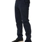 Navy Blue Skinny Chino Mid Waist Men Pants