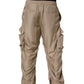 Brown Ruched Cargo Parachute Men Jogger Pants
