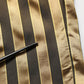 Gold Black Stripes Satin Tapered Leg Pants