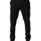Black Wool Tapered Leg Dress Trouser Pants