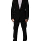 Black Crystal Embellished 2 Piece Suit