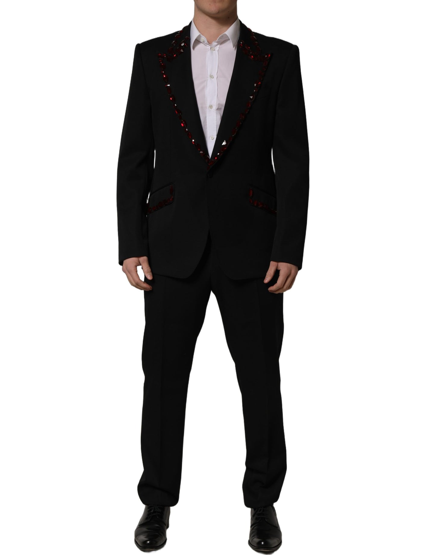 Black Crystal Embellished 2 Piece Suit