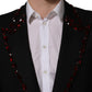 Black Crystal Embellished 2 Piece Suit
