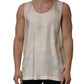Off White Silk Sleeveless Tank Top T-shirt