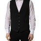 Black Single Breasted Men Waistcoat Vest