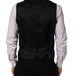 Black Single Breasted Men Waistcoat Vest