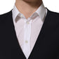 Black Wool Single Breasted Waistcoat Vest