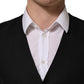 Black Wool Single Breasted Waistcoat Vest