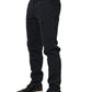 Black Cotton Mid Waist Skinny Men Denim Jeans