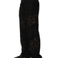 Black Lace Mid Waist Jogger Men Trouser Pants