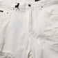 White Cotton Distressed Straight Denim Jeans