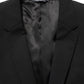 Black Wool Slim Fit Formal 3 Piece Men Suit