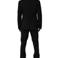 Black Wool Slim Fit Formal 2 Piece Men Suit