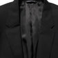 Black Wool Slim Fit Formal 2 Piece Men Suit
