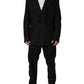 Black Linen Slim Fit Formal 2 Piece Suit