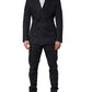 Blue Cotton Slim Fit Formal 2 Piece Men Suit