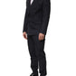 Blue Cotton Slim Fit Formal 2 Piece Men Suit