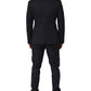 Blue Cotton Slim Fit Formal 2 Piece Men Suit