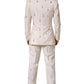 White Wool Slim Fit Formal 2 Piece Men Suit
