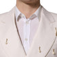 White Wool Slim Fit Formal 2 Piece Men Suit