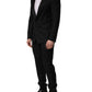 Black Wool Slim Fit Formal 2 Piece Men Suit