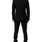 Black Wool Slim Fit Formal 2 Piece Men Suit