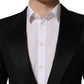 Black Wool Slim Fit Formal 2 Piece Men Suit
