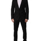 Black Wool Slim Fit Formal 2 Piece Men Suit