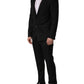 Black Wool Slim Fit Formal 2 Piece Men Suit