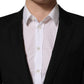 Black Wool Slim Fit Formal 2 Piece Men Suit