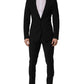 Black Wool Slim Fit Formal 2 Piece Men Suit
