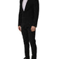 Black Wool Slim Fit Formal 2 Piece Men Suit