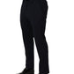 Black Cotton Tapered Leg Dress Trouser Pants