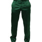 Dark Green Tapered Leg Dress Trouser Pants