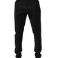Black Wool Tapered Leg Men Dress Trouser Pants