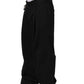Black Cotton Straight Leg DressTrouser Pants