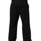Black Cotton Straight Leg DressTrouser Pants