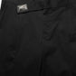 Black Cotton Straight Leg DressTrouser Pants