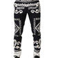 Black Cotton Poplin MarinaPrint Trouser Pants