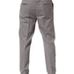 Gray Wool Tapered Men Dress Trouser Pants